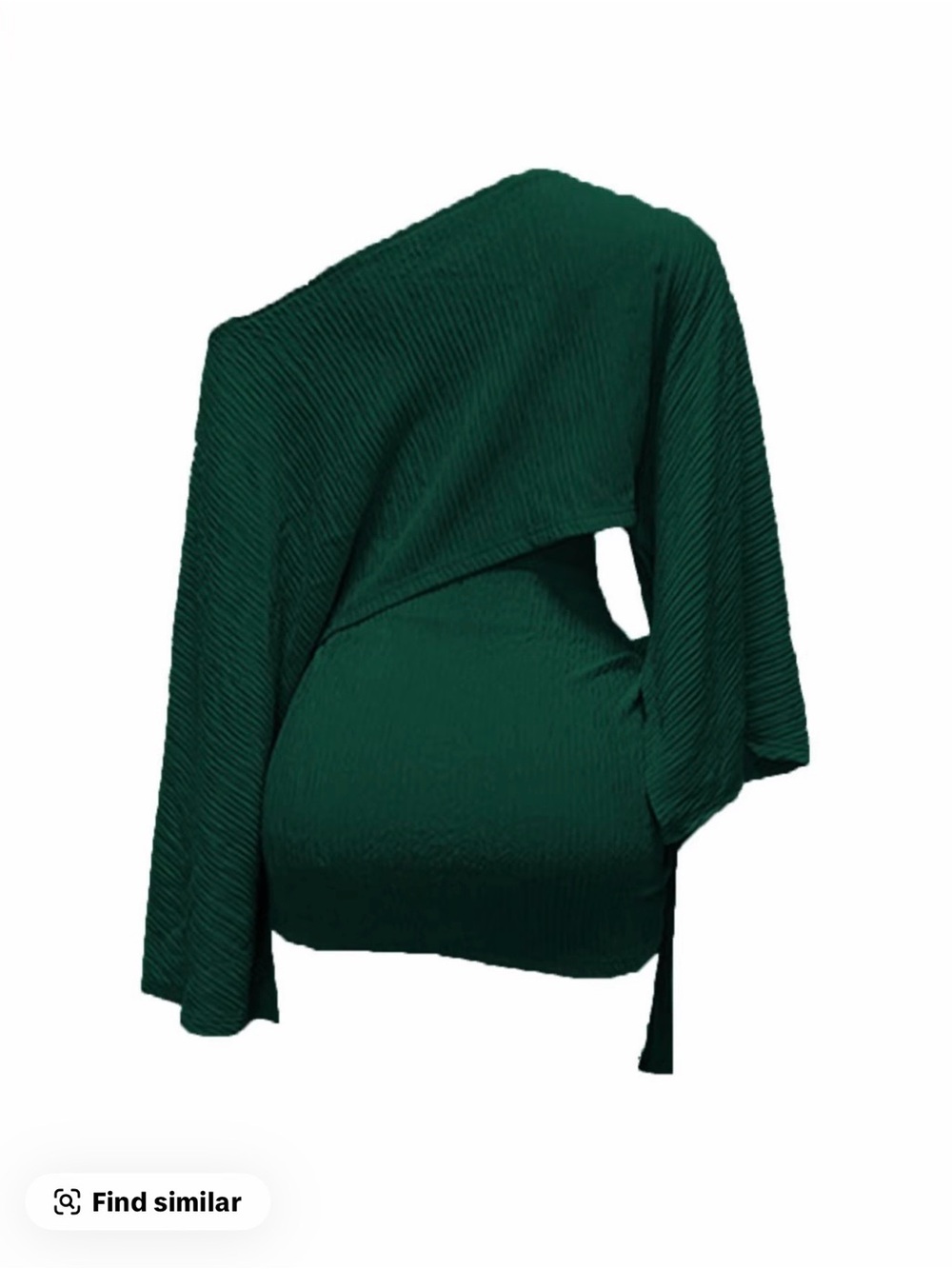Fashion Nova Dark Green Two-Piece Wrap Skirt Set - Picture 2 of 2